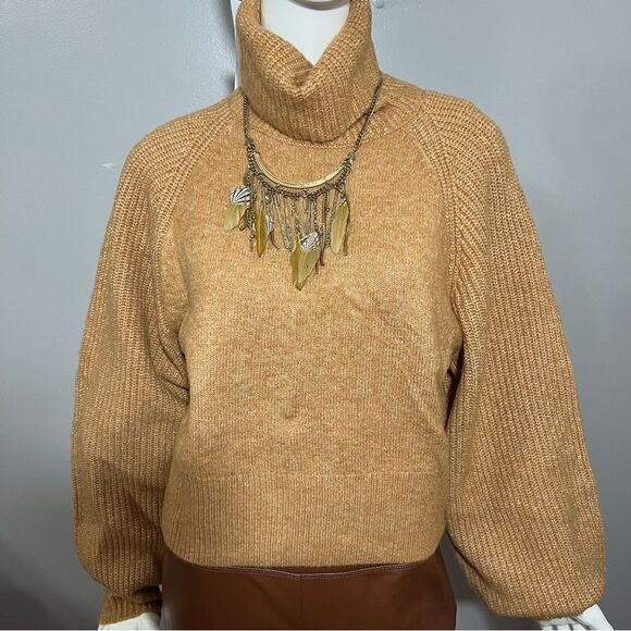 NWT TopShop Brown Snuggly Cowl Neck Cropped‎ Sweater - 8-10 - Picture 6 of 15